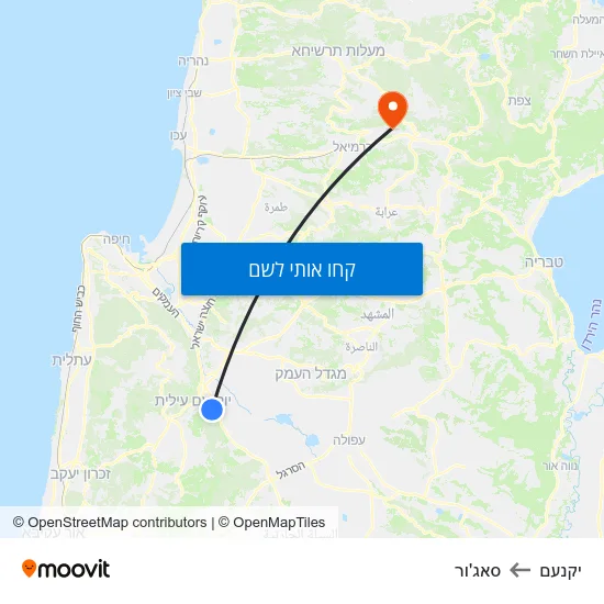 מפת יקנעם לסאג'ור