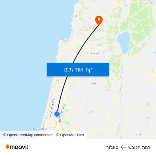 מפת רמת הכובש לסאג'ור