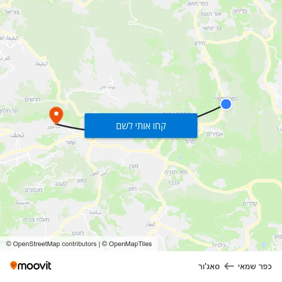 מפת כפר שמאי לסאג'ור