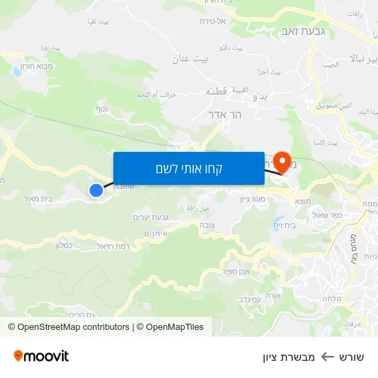 מפת שורש למבשרת ציון
