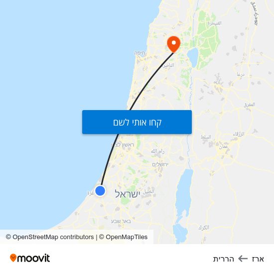 מפת ארז להררית