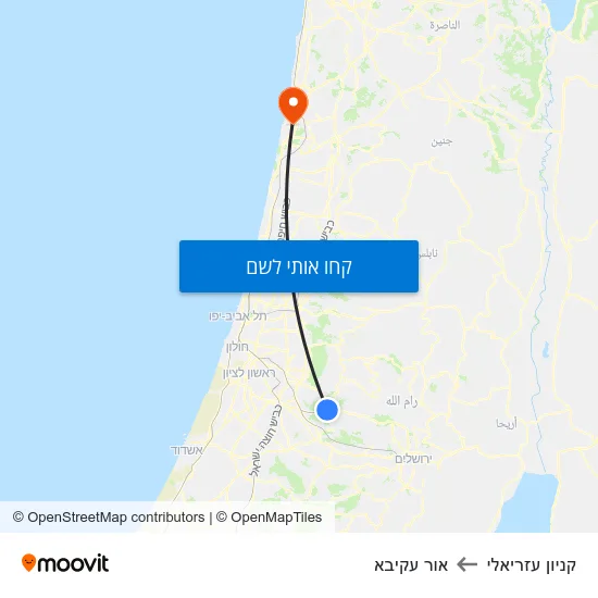 מפת קניון עזריאלי לאור עקיבא