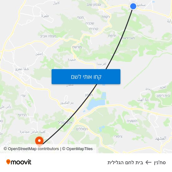 מפת סח'נין לבית לחם הגלילית