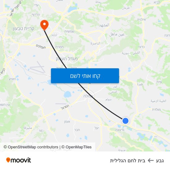 מפת גבע לבית לחם הגלילית