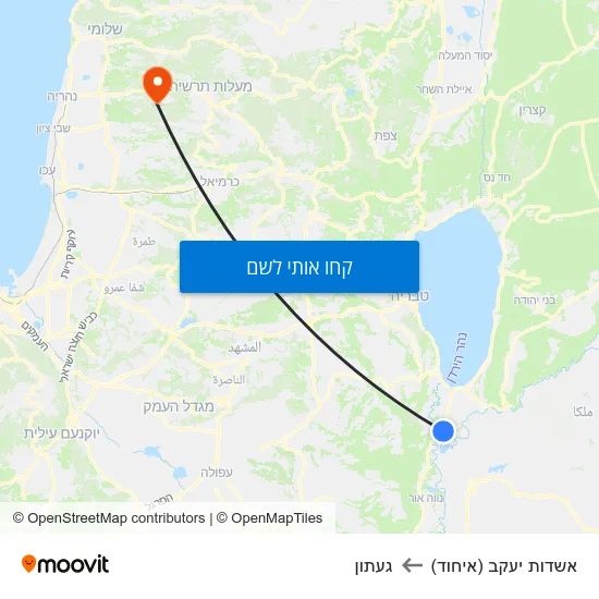 מפת אשדות יעקב (איחוד) לגעתון