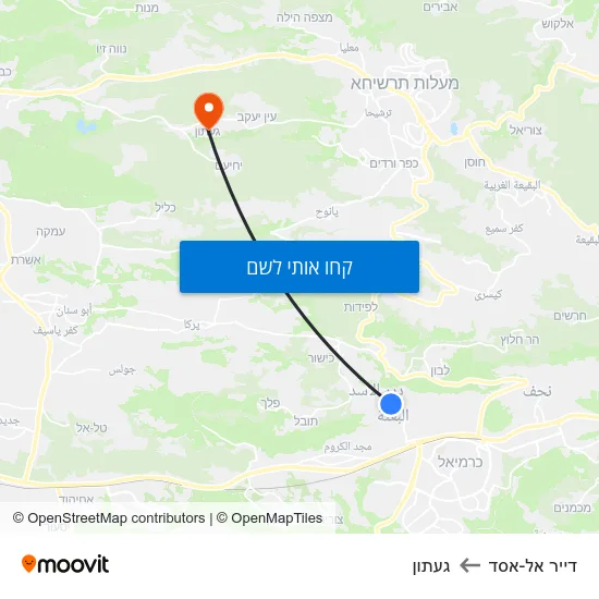 מפת דייר אל-אסד לגעתון
