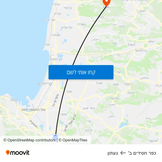 מפת כפר חסידים ב' לגעתון