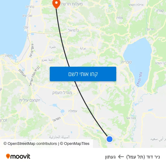 מפת ניר דוד (תל עמל) לגעתון