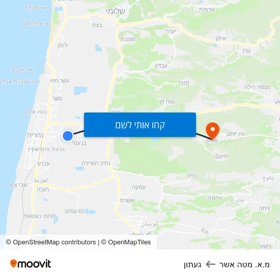 מפת מ.א. מטה אשר לגעתון