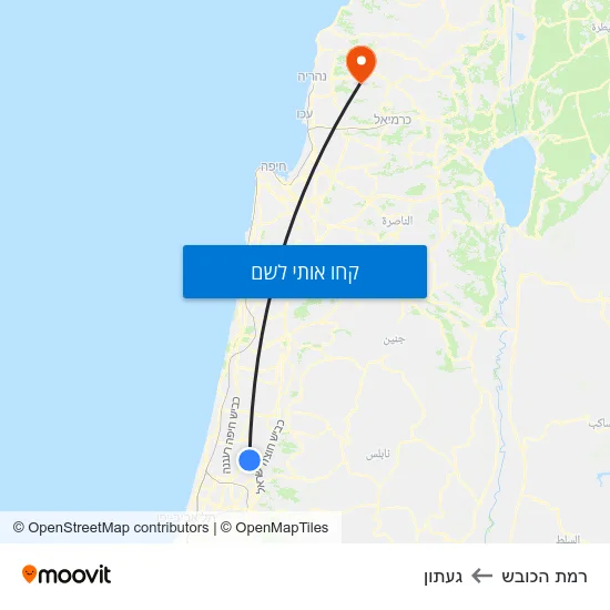 מפת רמת הכובש לגעתון