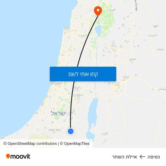 מפת כסיפה לאיילת השחר