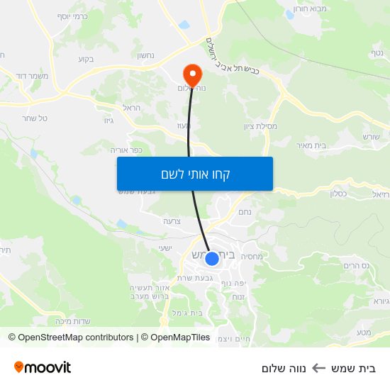 מפת בית שמש לנווה שלום