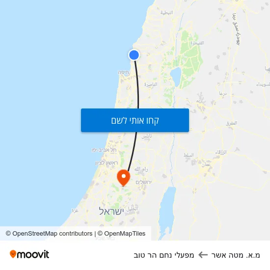 מפת מ.א. מטה אשר למפעלי נחם הר טוב