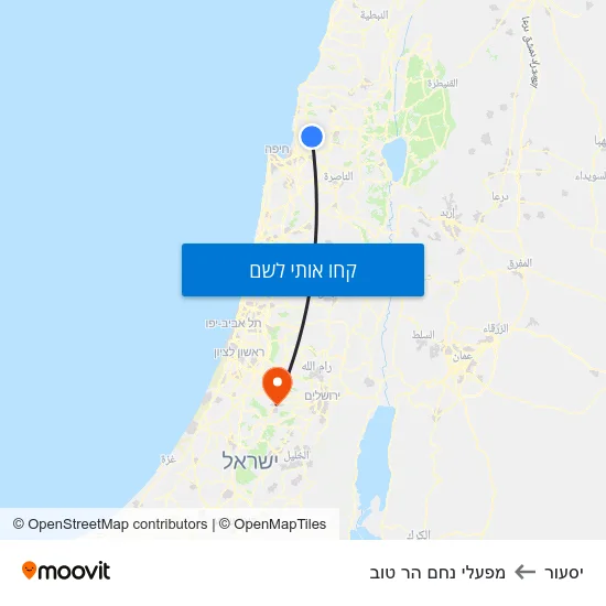 מפת יסעור למפעלי נחם הר טוב