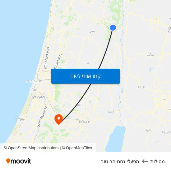 מפת מסילות למפעלי נחם הר טוב