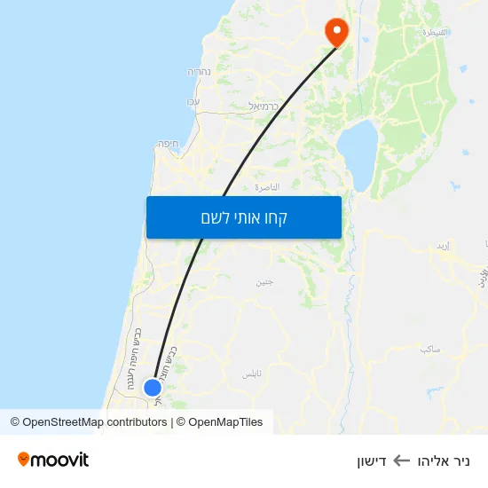 מפת ניר אליהו לדישון