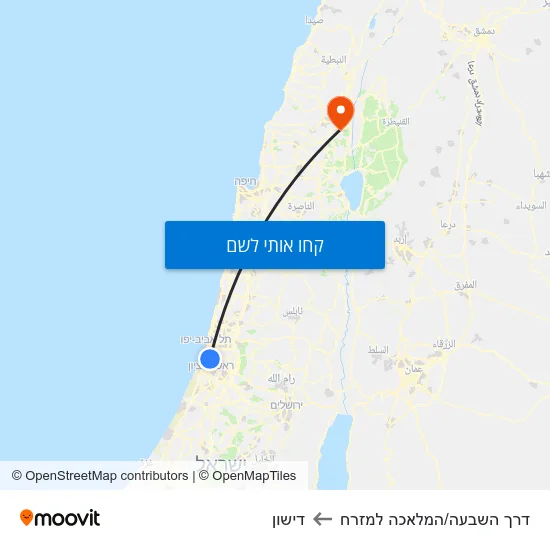 מפת דרך השבעה/המלאכה למזרח לדישון