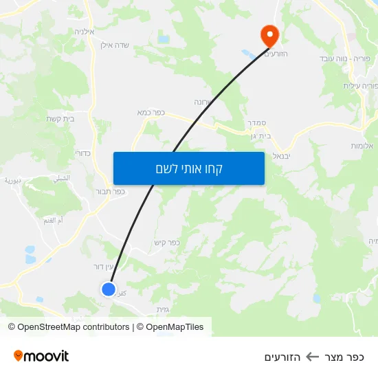 מפת כפר מצר להזורעים