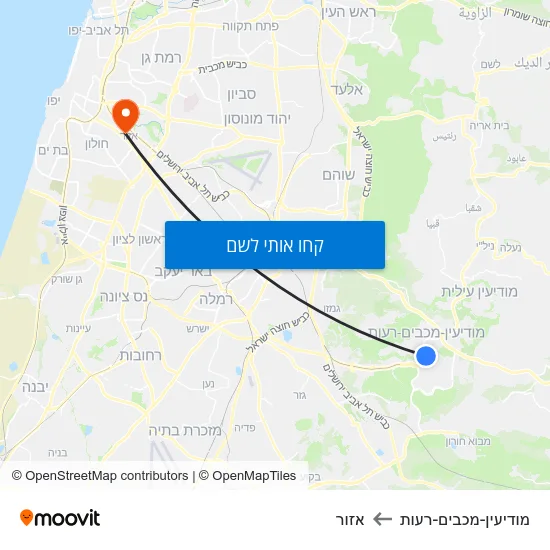 מפת מודיעין-מכבים-רעות לאזור