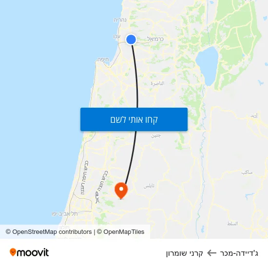 מפת ג'דיידה-מכר לקרני שומרון