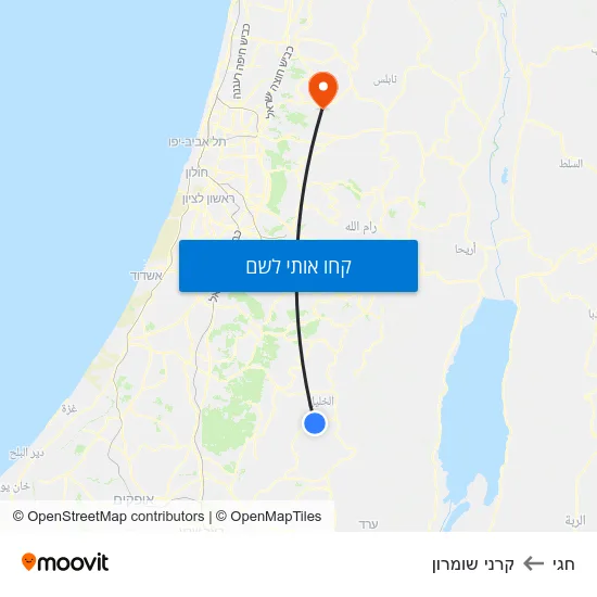 מפת חגי לקרני שומרון