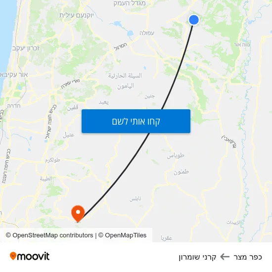 מפת כפר מצר לקרני שומרון