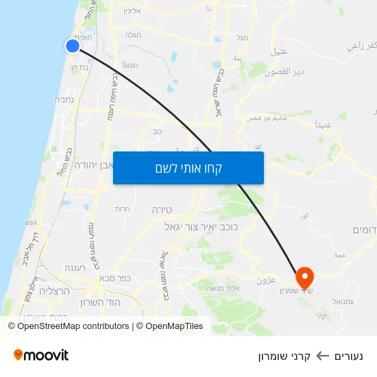 מפת נעורים לקרני שומרון