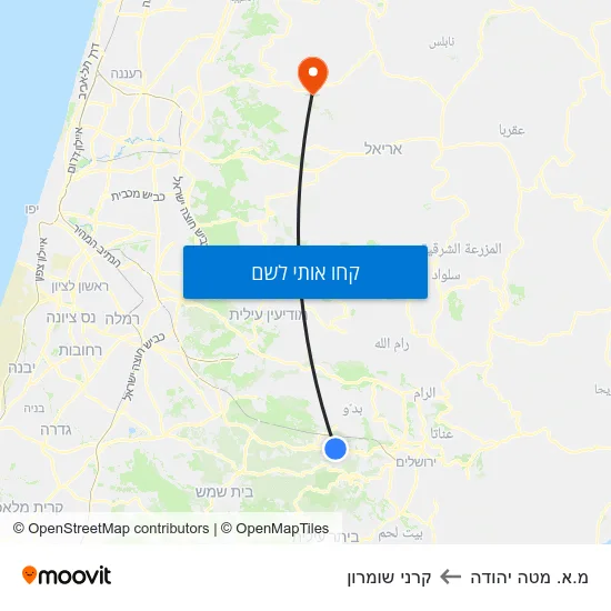 מפת מ.א. מטה יהודה לקרני שומרון