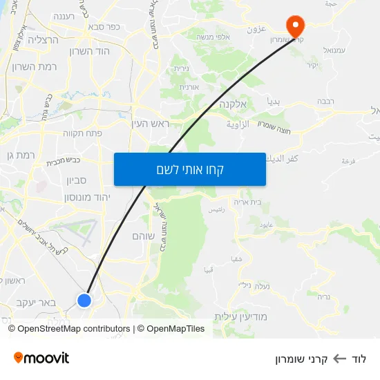 מפת לוד לקרני שומרון