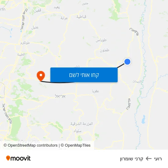 מפת רועי לקרני שומרון