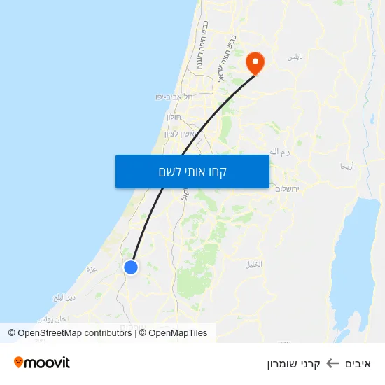 מפת איבים לקרני שומרון