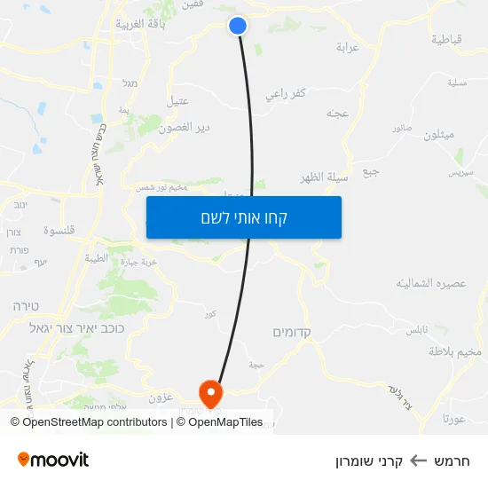 מפת חרמש לקרני שומרון