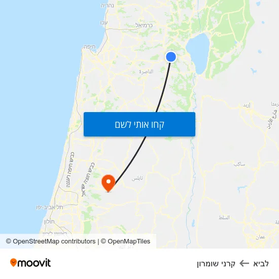 מפת לביא לקרני שומרון