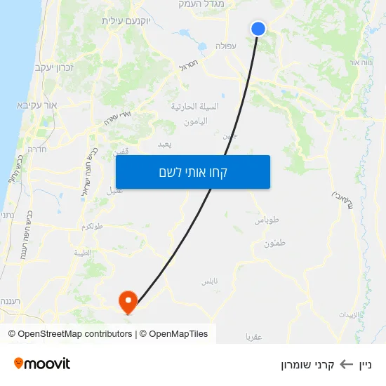 מפת ניין לקרני שומרון