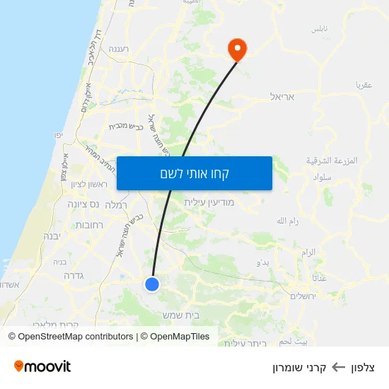 מפת צלפון לקרני שומרון