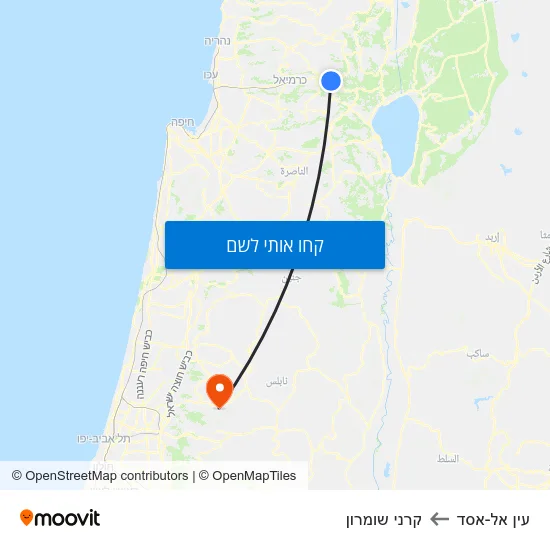 מפת עין אל-אסד לקרני שומרון