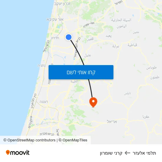 מפת תלמי אלעזר לקרני שומרון
