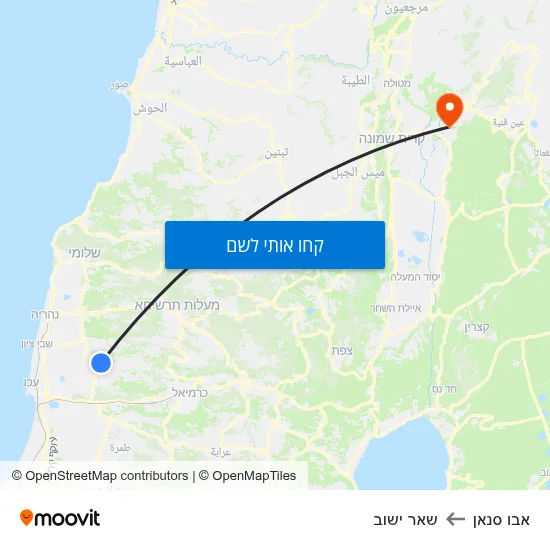 מפת אבו סנאן לשאר ישוב