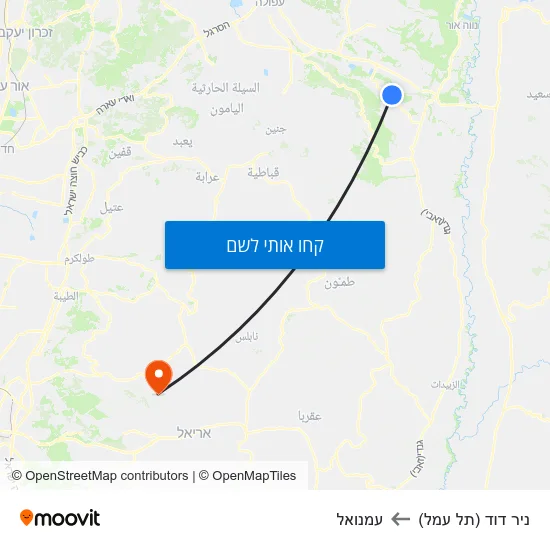 מפת ניר דוד (תל עמל) לעמנואל