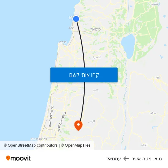 מפת מ.א. מטה אשר לעמנואל
