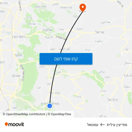 מפת מודיעין עילית לעמנואל