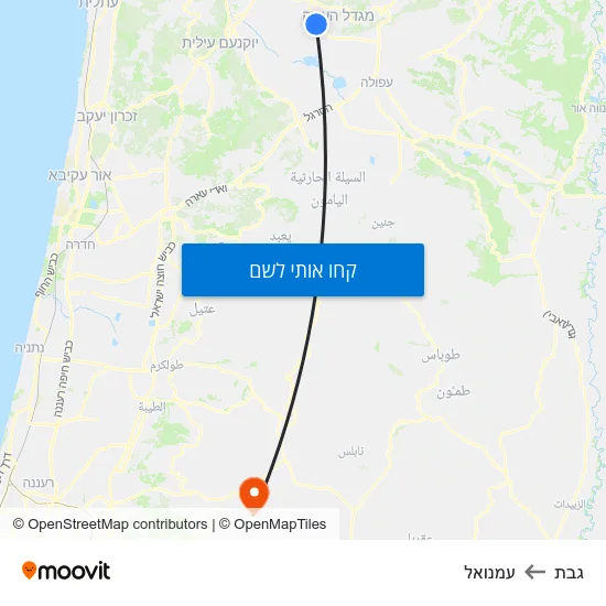 מפת גבת לעמנואל