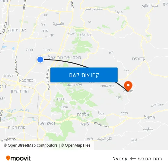 מפת רמת הכובש לעמנואל