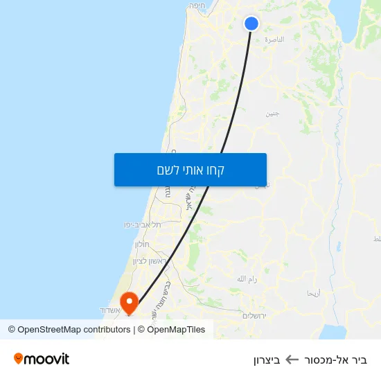 מפת ביר אל-מכסור לביצרון