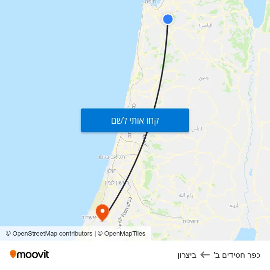 מפת כפר חסידים ב' לביצרון