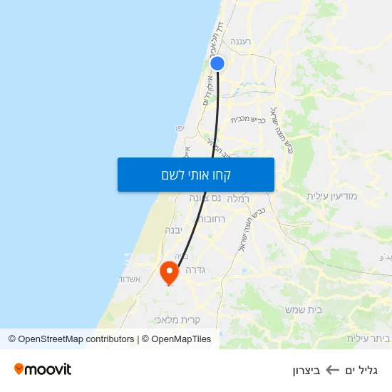 מפת גליל ים לביצרון