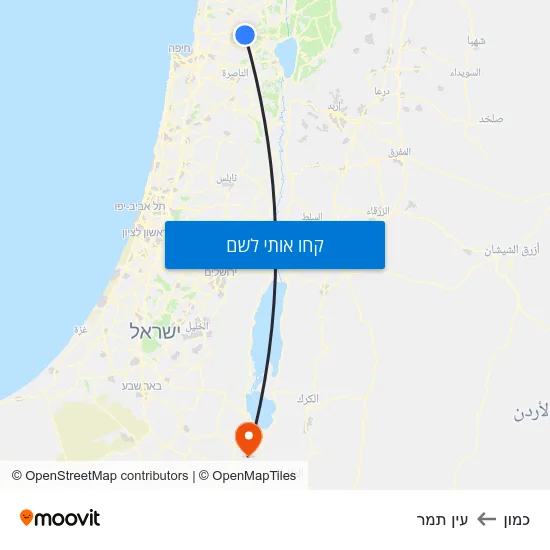 מפת כמון לעין תמר