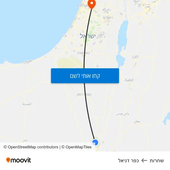 מפת שחרות לכפר דניאל