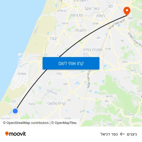 מפת ניצנים לכפר דניאל