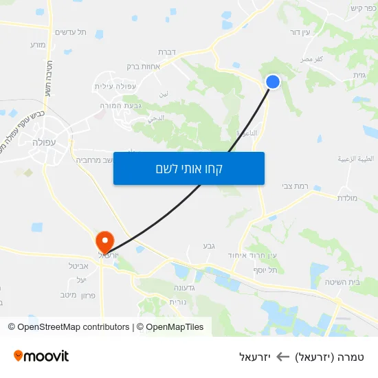 מפת טמרה (יזרעאל) ליזרעאל